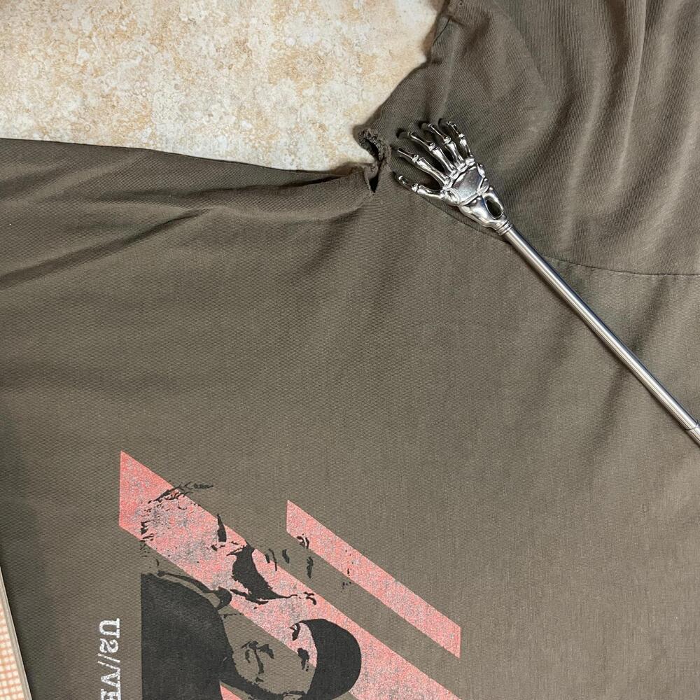 Vintage U2 Vertigo Tour 2005 Brown‎ American Apparel Band T Shirt XL - Picture 4 of 7
